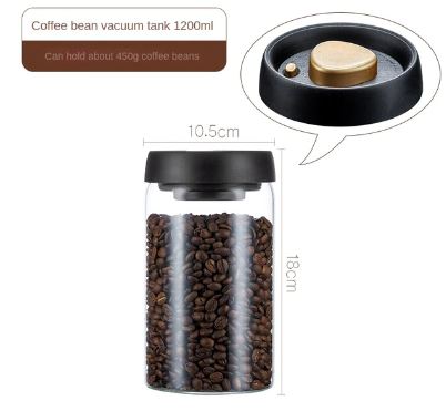 Coffee Beans Vacuum Sealed Tank Glass