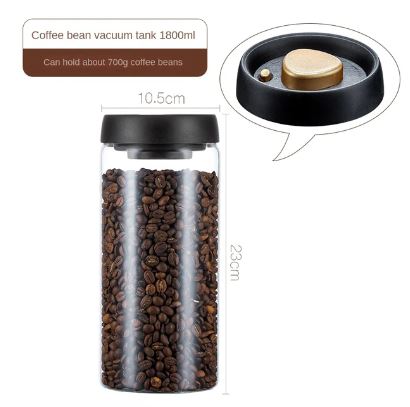 Coffee Beans Vacuum Sealed Tank Glass