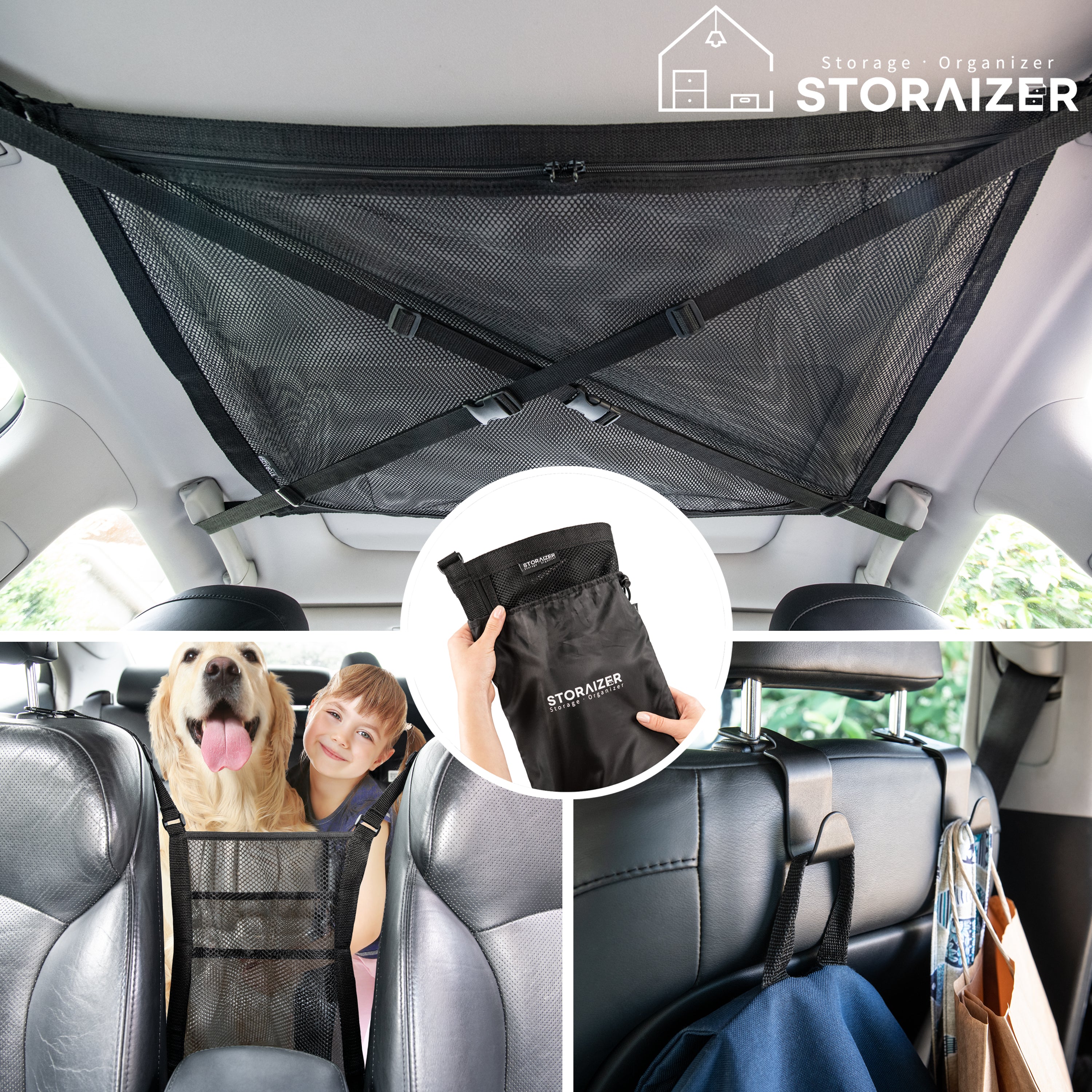 Storaizer Car Ceiling Storage Net