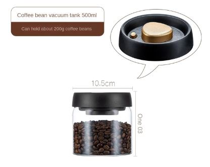 Coffee Beans Vacuum Sealed Tank Glass