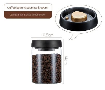 Coffee Beans Vacuum Sealed Tank Glass