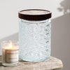 700ml Sealed Storage Jar Embossed Flower Glass