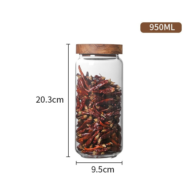 Medium Glass Storage Canister with Wood Lid - Threshold™