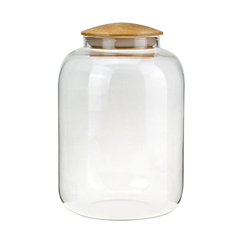 Glass Jar with Wood Lid 1150ml