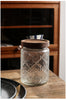 Load image into Gallery viewer, 700ml Sealed Storage Jar Embossed Flower Glass