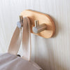 Natural Bamboo Stainless Steel Hook Wall Rustproof Shelf