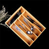 Load image into Gallery viewer, 5 Grid Bamboo Storage Tray Kitchen Drawer Organizer