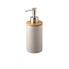 Ceramic Bamboo Soap Shampoo Dispenser Cup Organizer