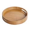 Bamboo Round Serving Tray Multipurpose Platter