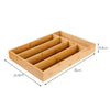 Load image into Gallery viewer, 5 Grid Bamboo Storage Tray Kitchen Drawer Organizer