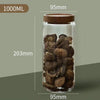 Wood Lid Glass Airtight Canister Food Container