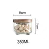 Wood Lid Glass Airtight Canister Food Container