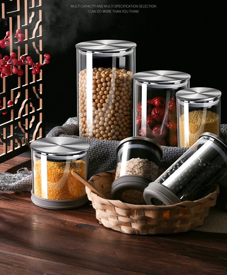 European Food Grade 304 Stainless Steel Storage Jar