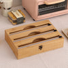 3 In 1 Bamboo Wrap Dispenser Storage Dispenser