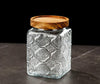 Vintage Engraved Glass Storage Jar