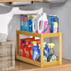 Bamboo Under Sink Storage 2 Tier Organizer