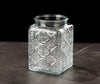 Vintage Engraved Glass Storage Jar