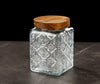 Vintage Engraved Glass Storage Jar