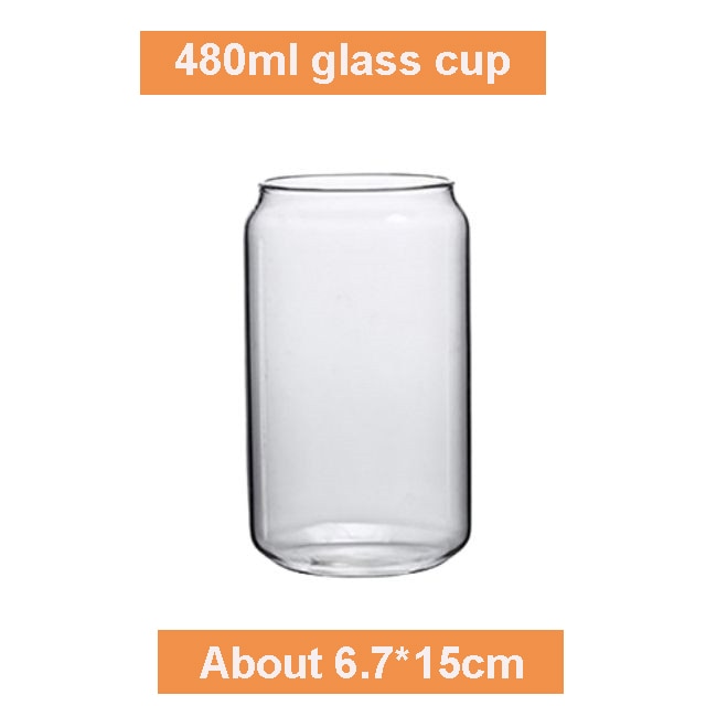 Glass Cup With Bamboo Lid and Straw