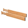 2/4PCS Bamboo Drawer Dividers Bedroom Kitchen Drawer Storage