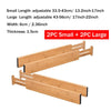 2/4PCS Bamboo Drawer Dividers Bedroom Kitchen Drawer Storage