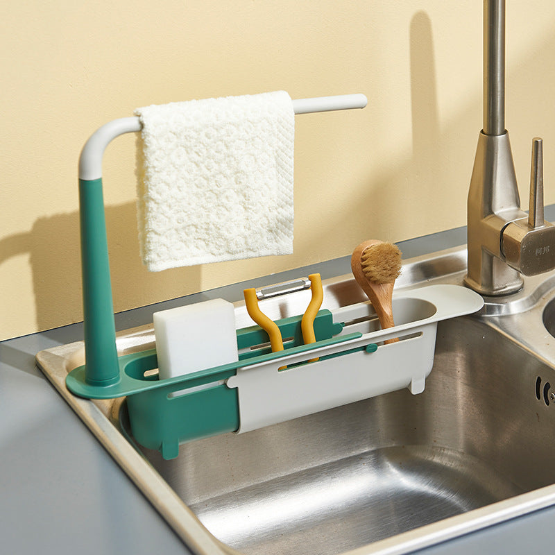 Telescopic Sink Storage Rack Shelf Holder Tray